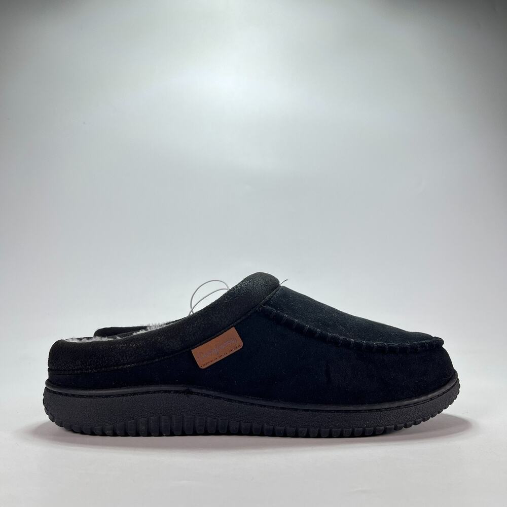 Dearfoams Black Memory Foam Comfort Clog Slippers Slip On Shoes Men's Size 12